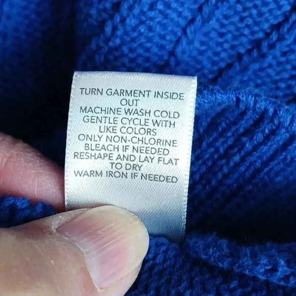 Christopher and Banks Cobalt blue  novelty knit sweater sz XL - Picture 7 of 7